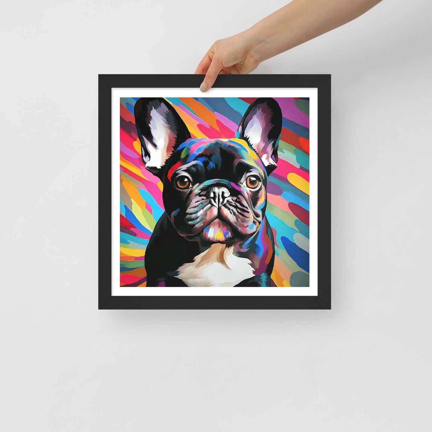 Brindle Spectrum Splash Framed Poster