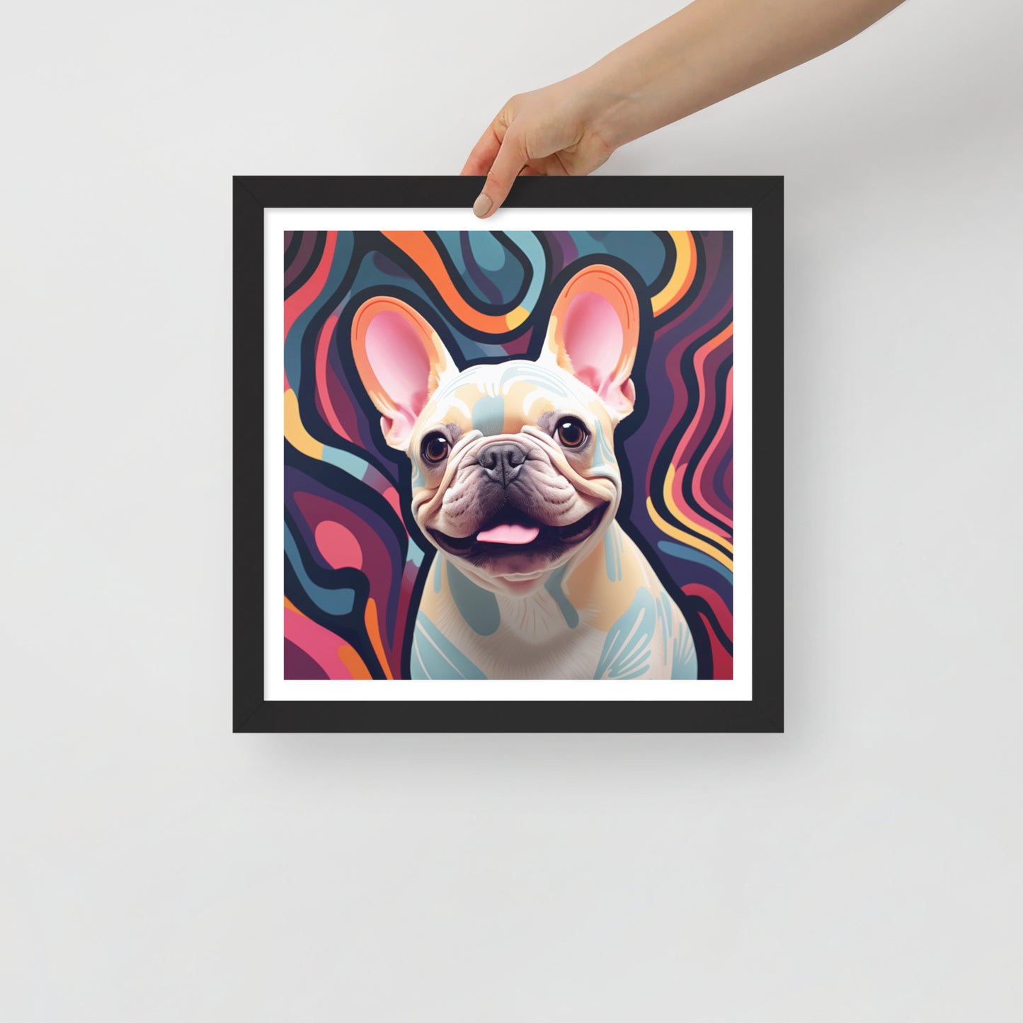 Cream Canine Flow Framed Poster