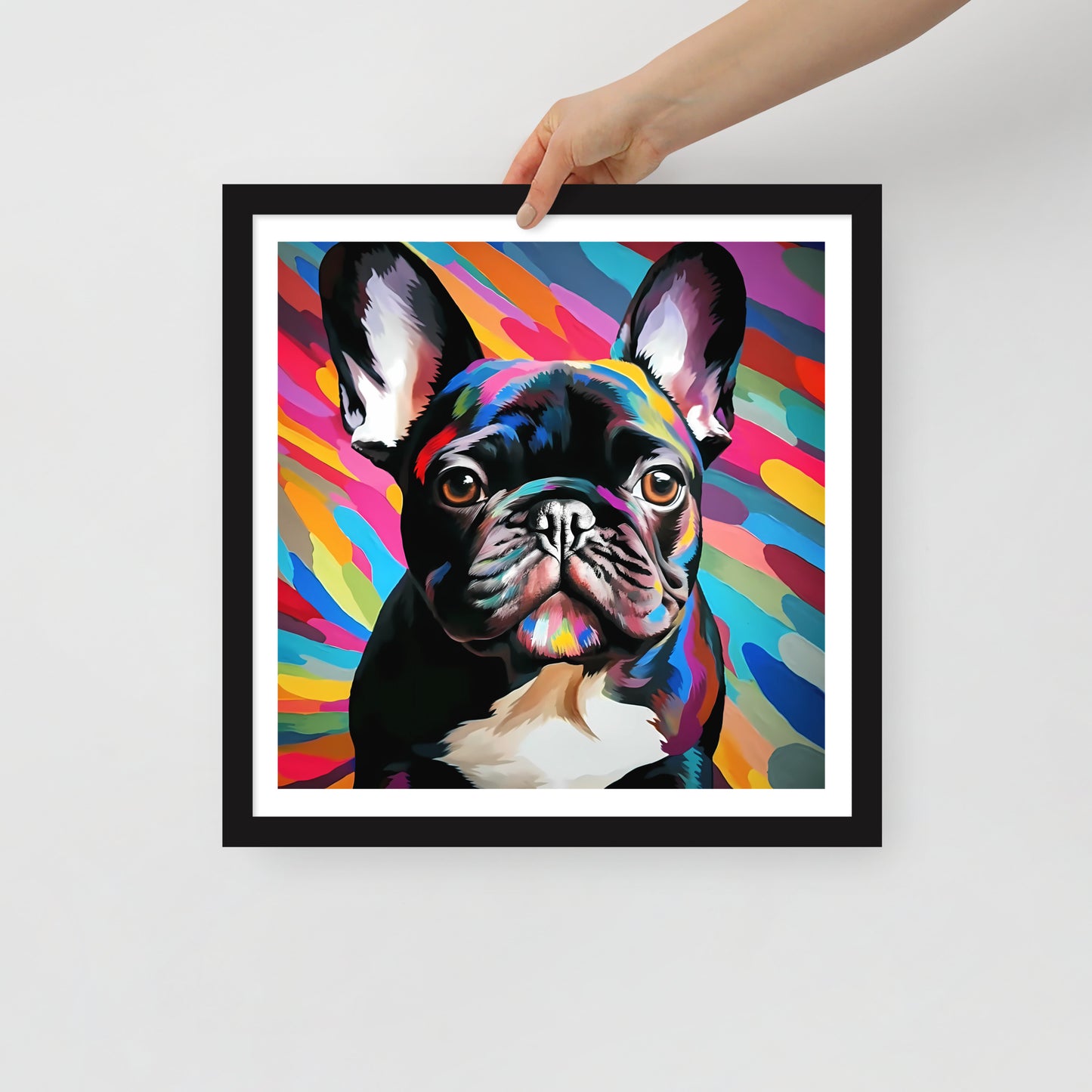 Brindle Spectrum Splash Framed Poster