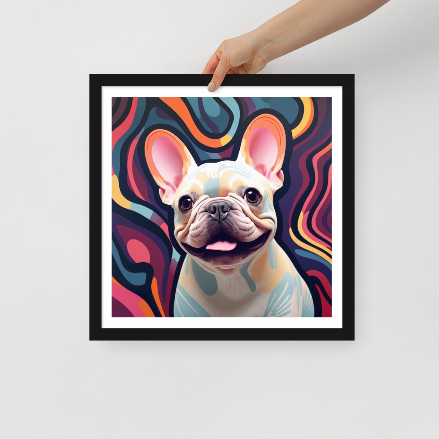 Cream Canine Flow Framed Poster