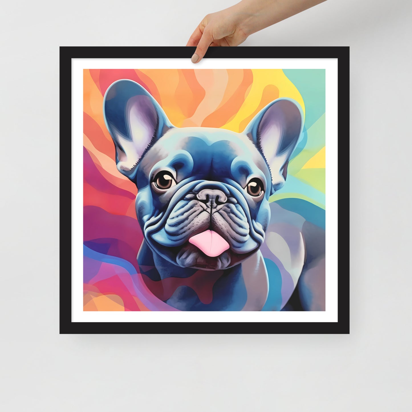 Bulldog Blues in Vivid Views Framed Poster