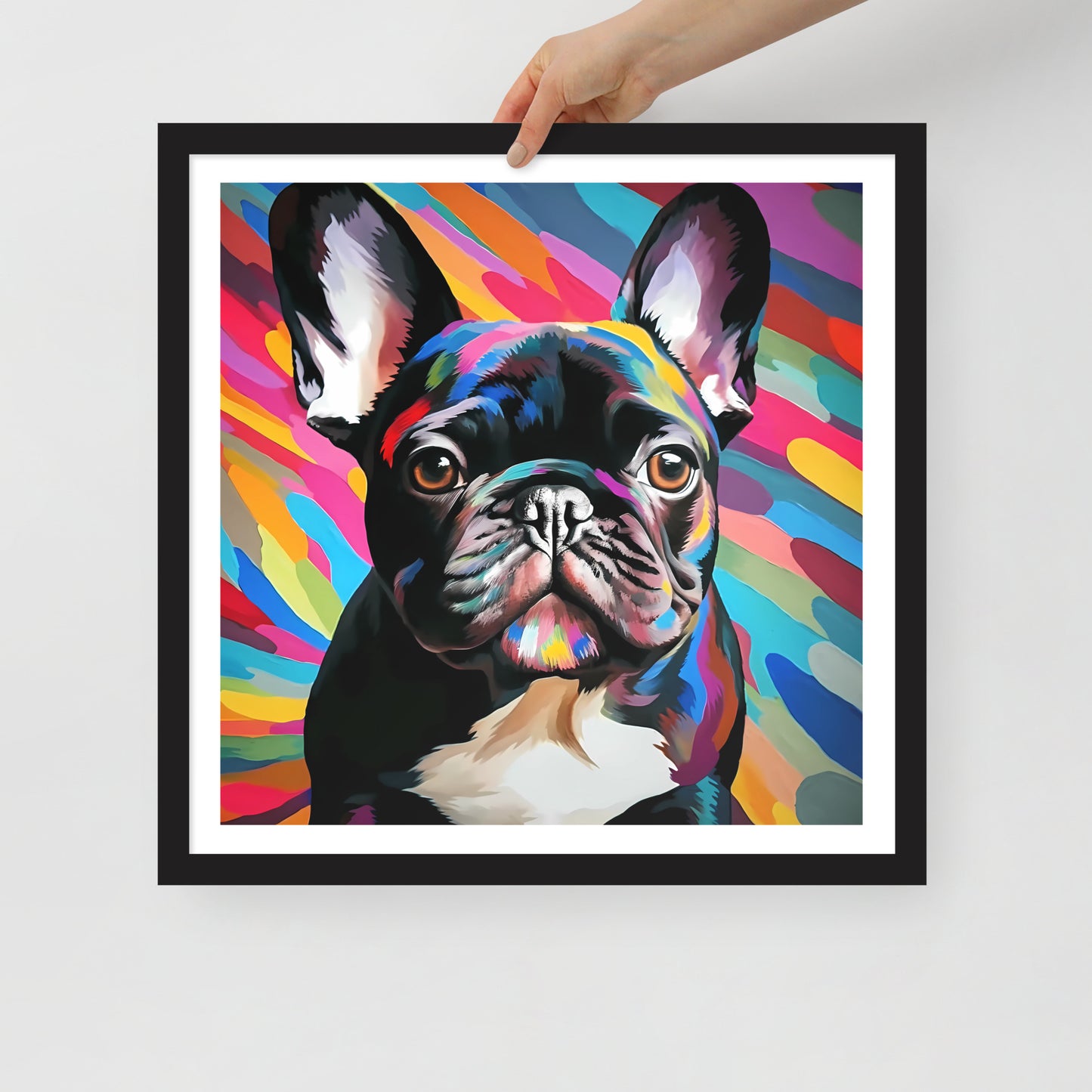 Brindle Spectrum Splash Framed Poster