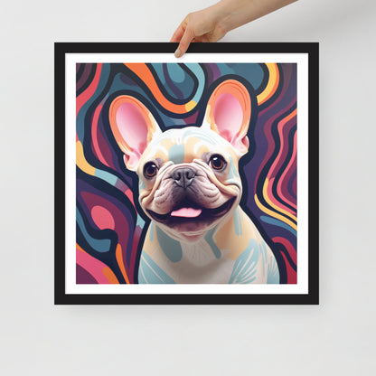 Cream Canine Flow Framed Poster