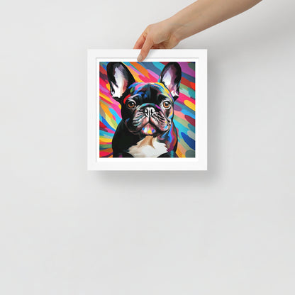 Brindle Spectrum Splash Framed Poster