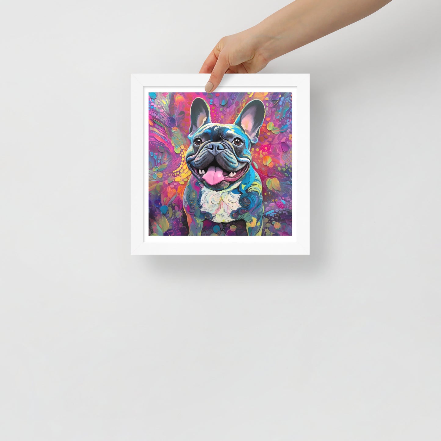 Joyful Jardin Pup Framed Poster