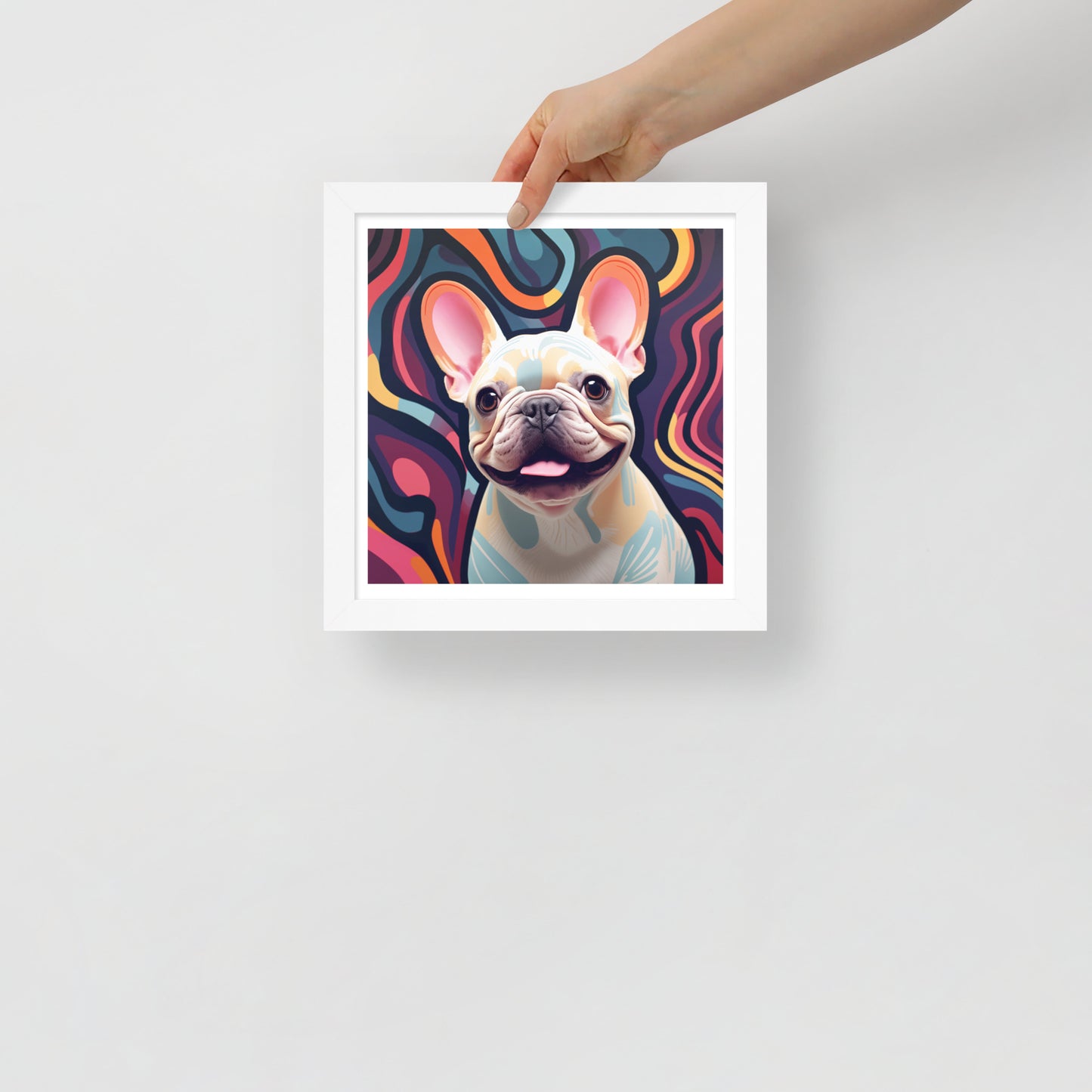 Cream Canine Flow Framed Poster