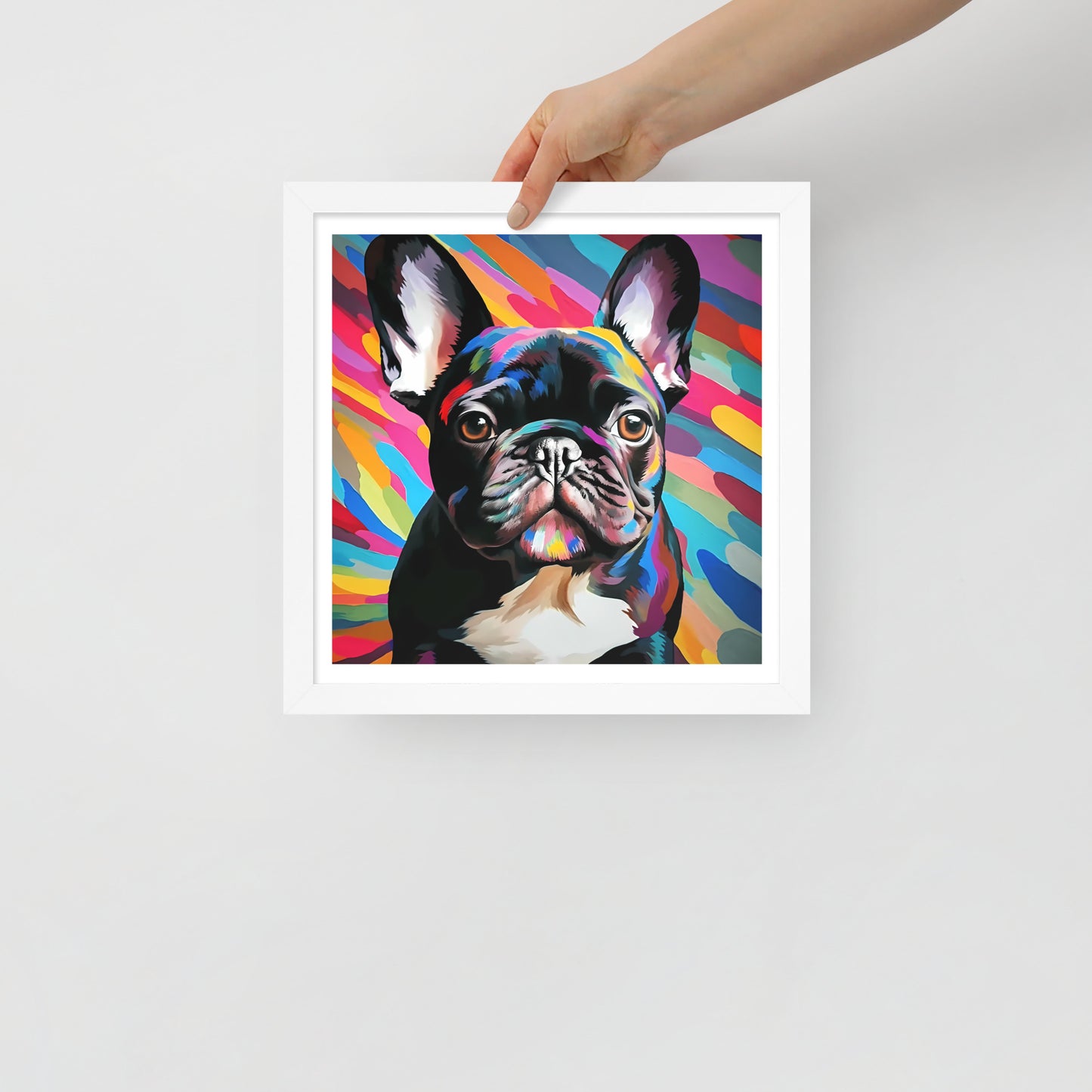 Brindle Spectrum Splash Framed Poster