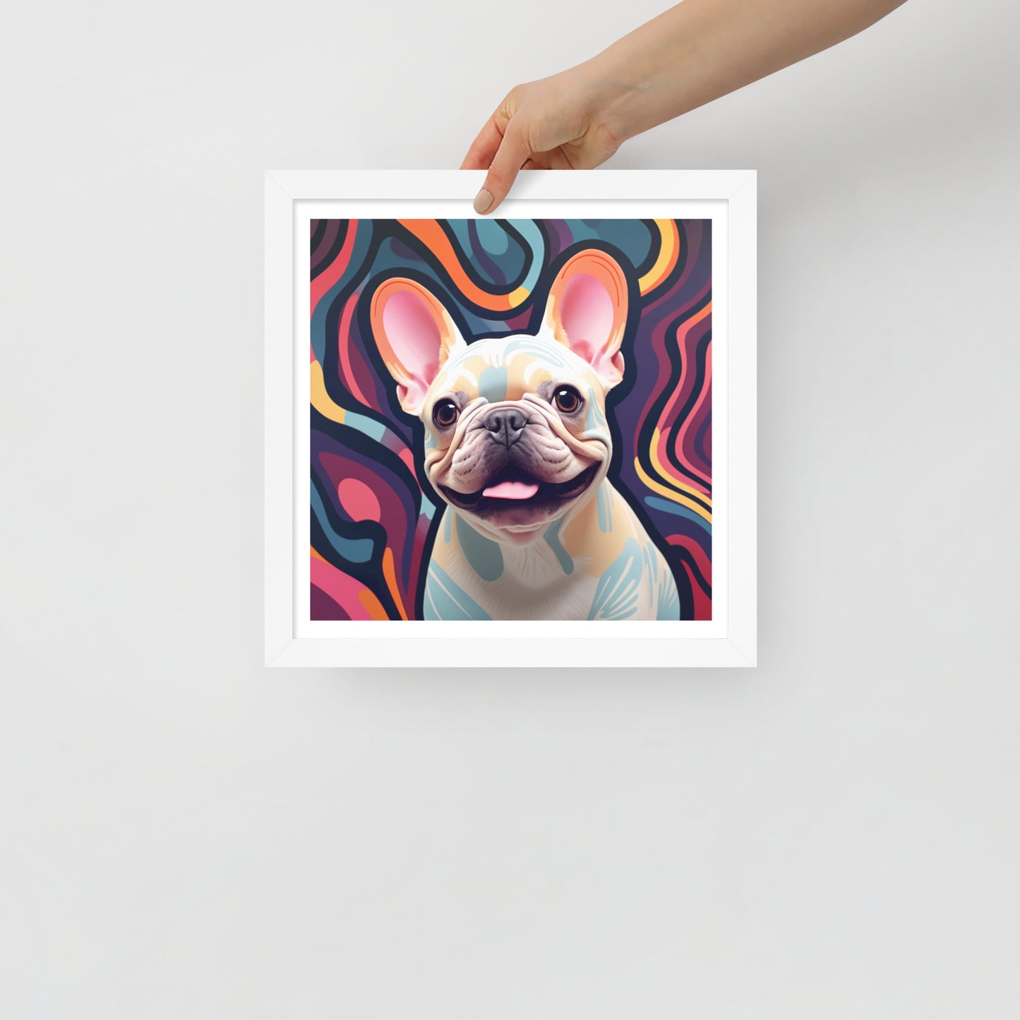 Cream Canine Flow Framed Poster