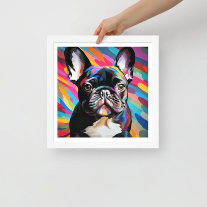 Brindle Spectrum Splash Framed Poster