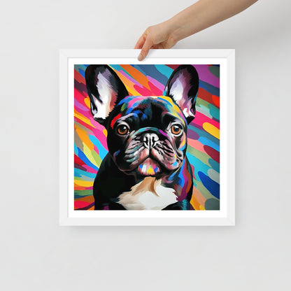 Brindle Spectrum Splash Framed Poster