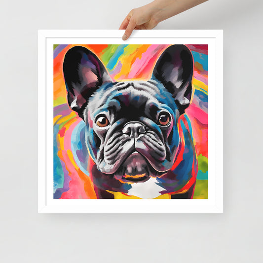 Aquarelle Canine Quilt Framed Poster