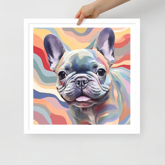 Lilac Pup Whirls Framed Poster