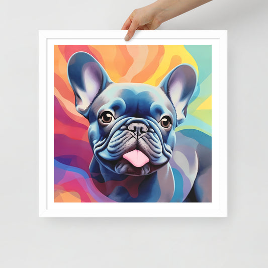 Bulldog Blues in Vivid Views Framed Poster