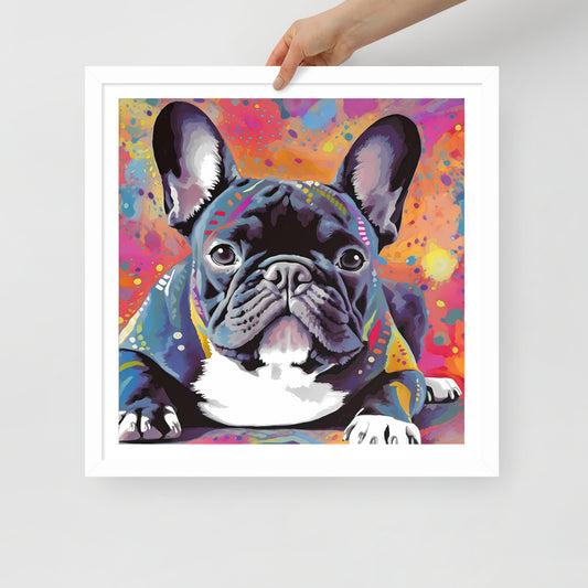 Brindle Burst Framed Poster