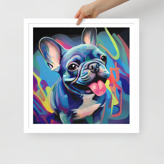 Urban Frenchie Flair Framed Poster