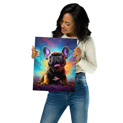 Frenchie's Stellar Smile - Metal Print