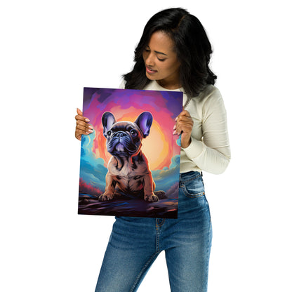 Frenchie Tornado - Metal Print