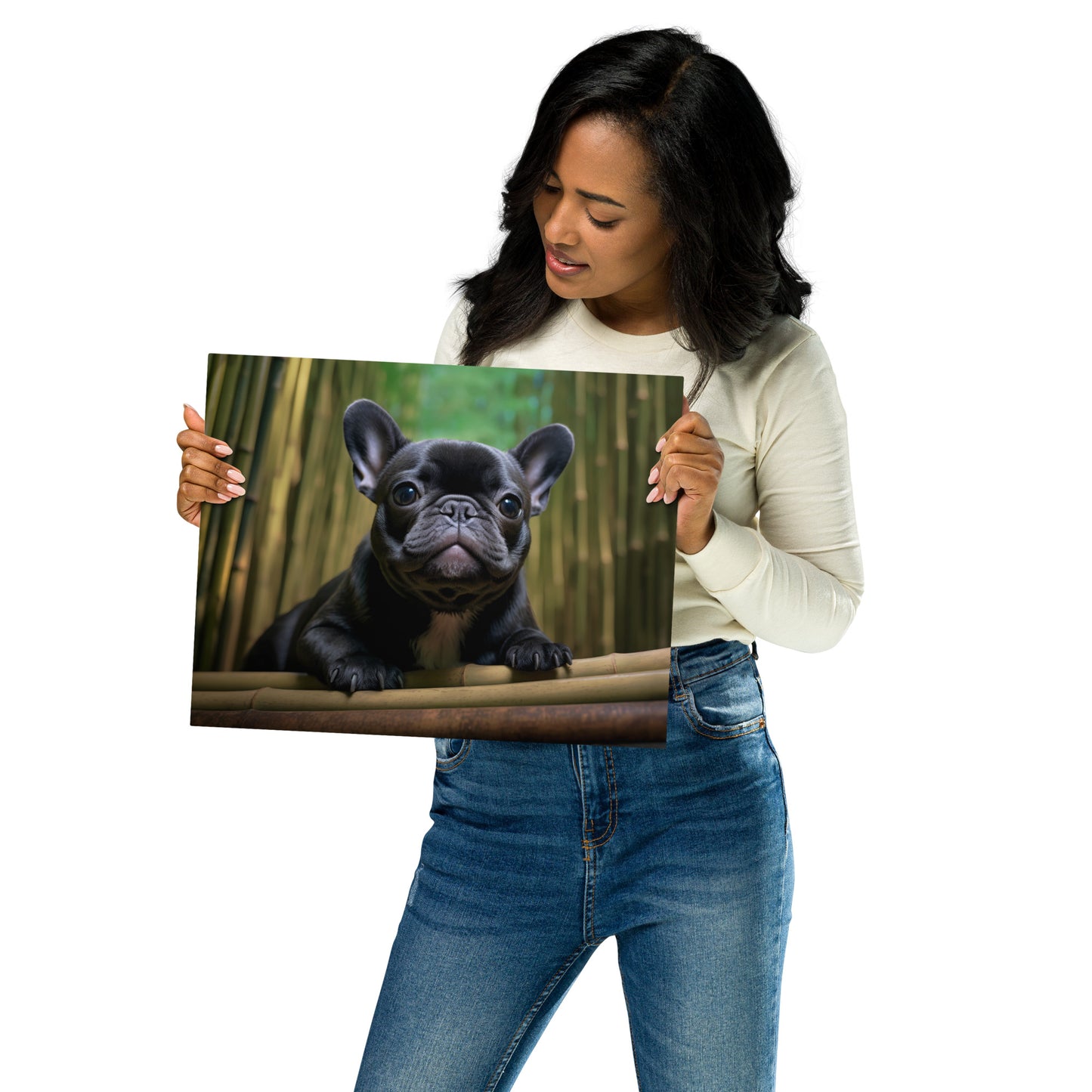 Bamboo Brindle - Metal Print