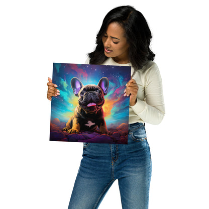 Frenchie's Stellar Smile - Metal Print