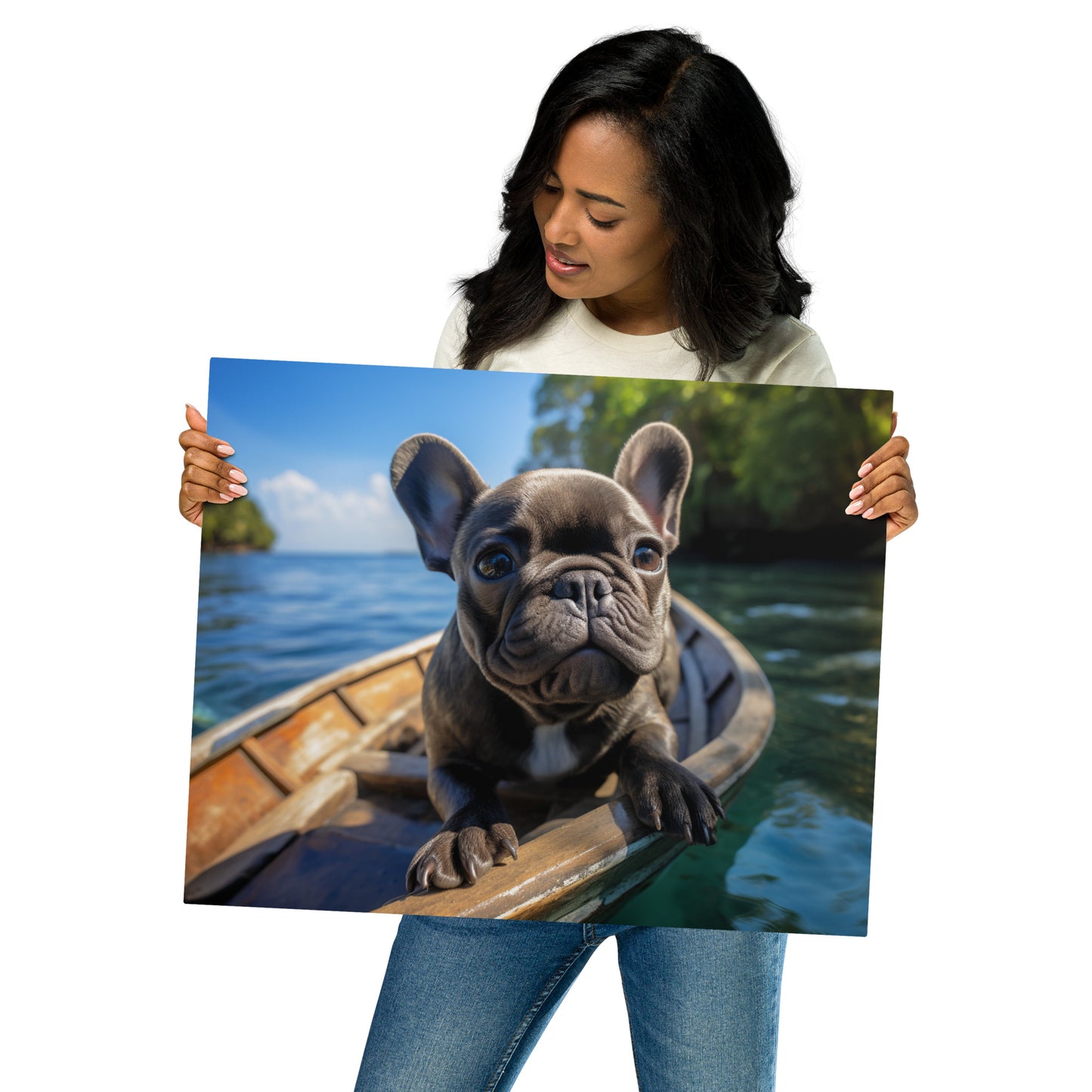 Boating Brindle Metal Print