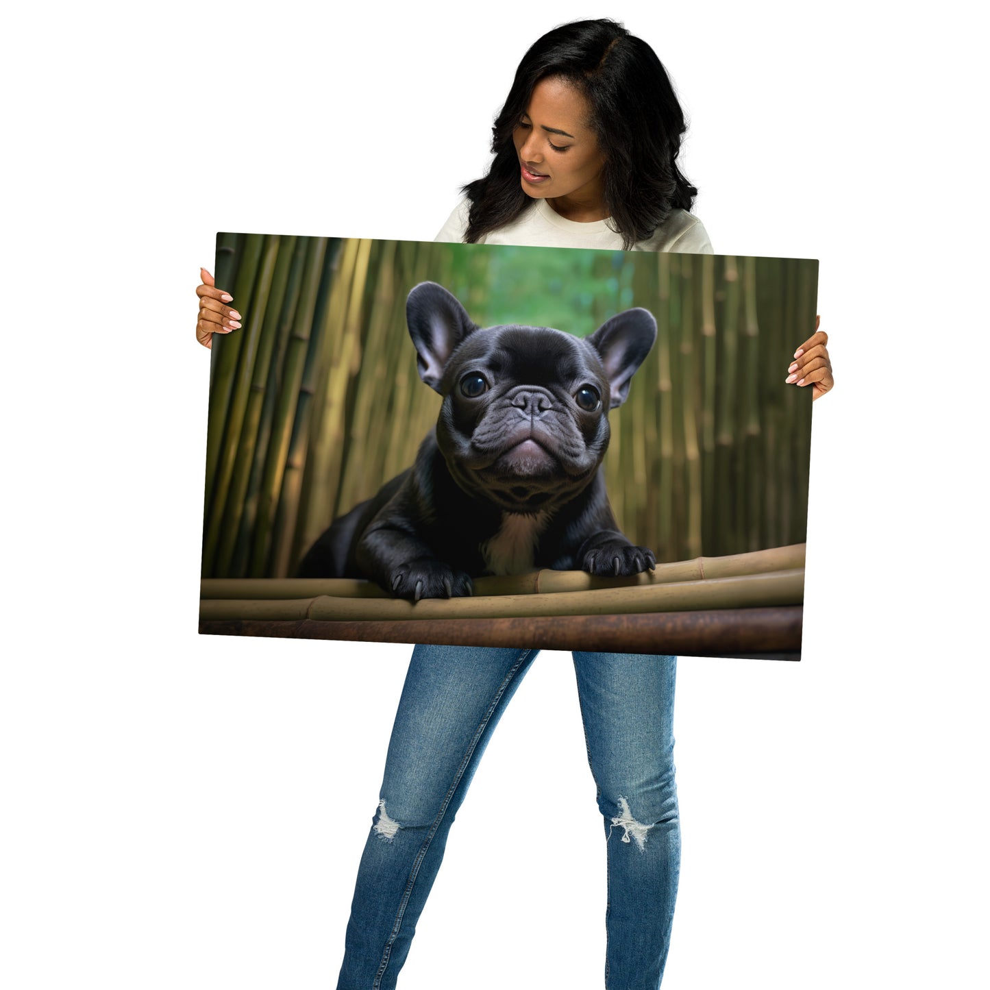 Bamboo Brindle - Metal Print