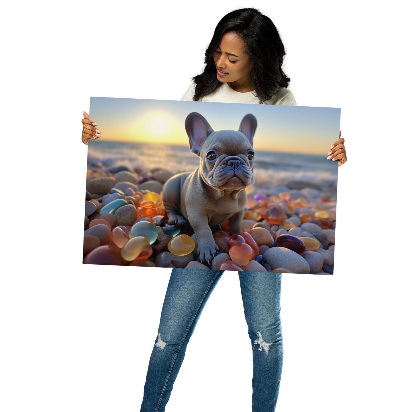 Pebbles & Paws Metal Print