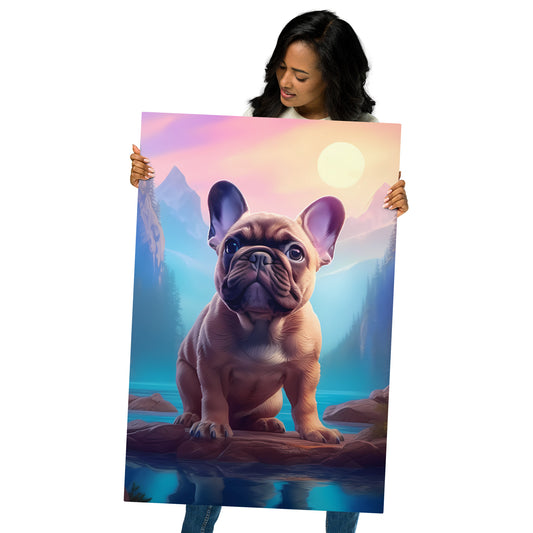 Frenchie Wanderlust - Metal Print