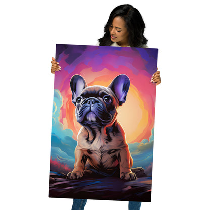 Frenchie Tornado - Metal Print