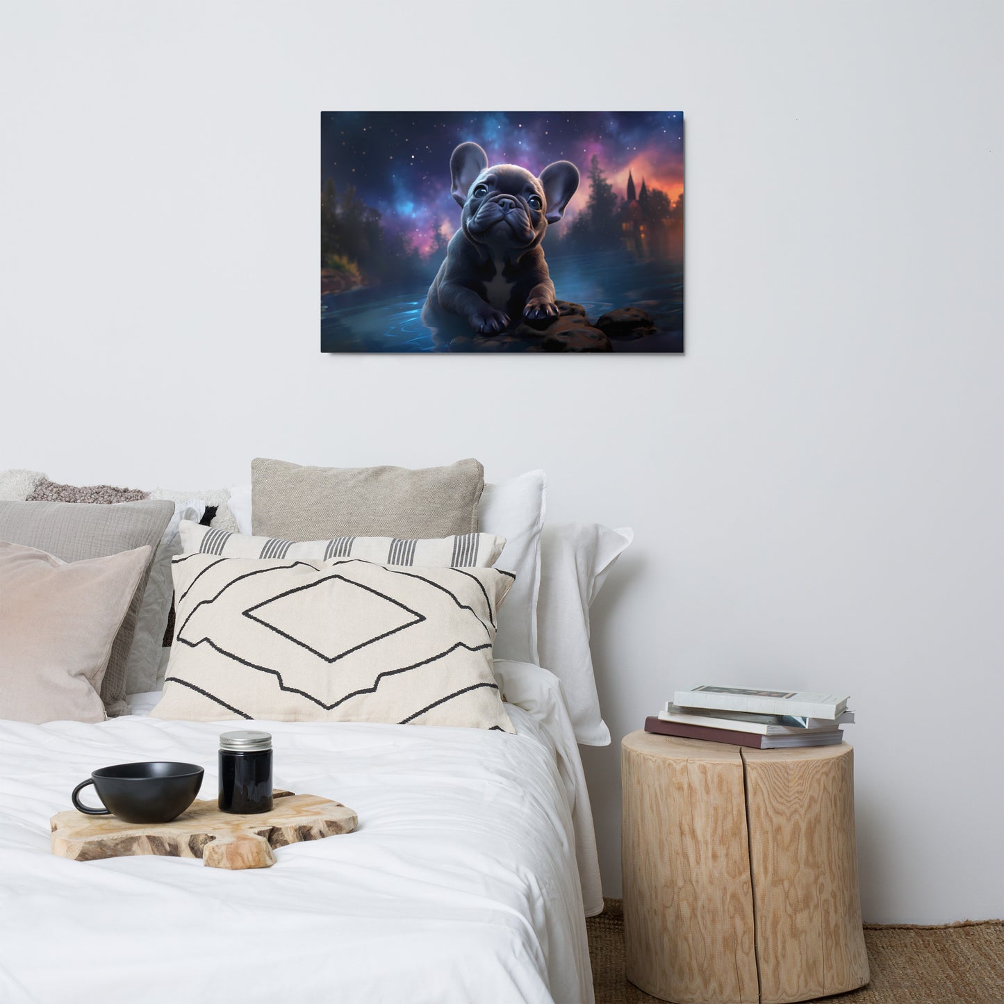 Frenchies of the Night - Metal Print