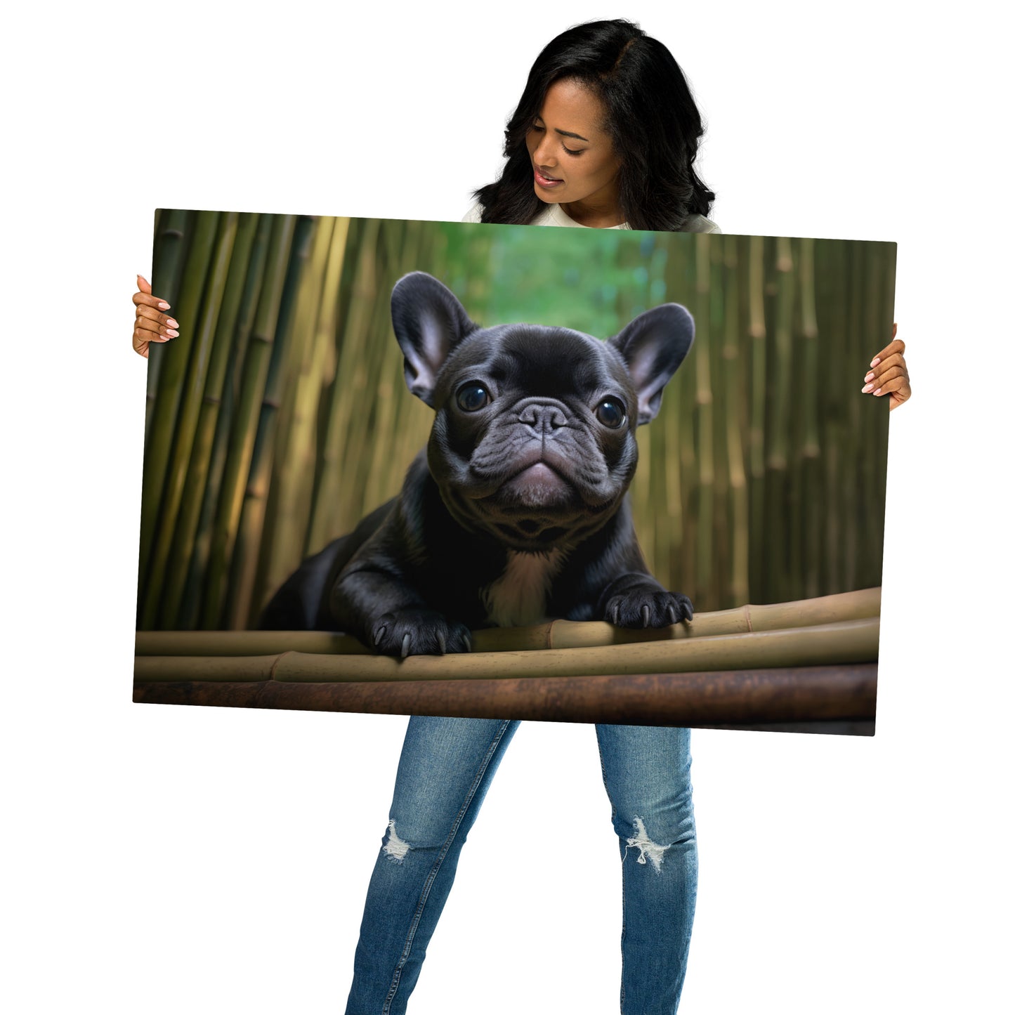 Bamboo Brindle - Metal Print