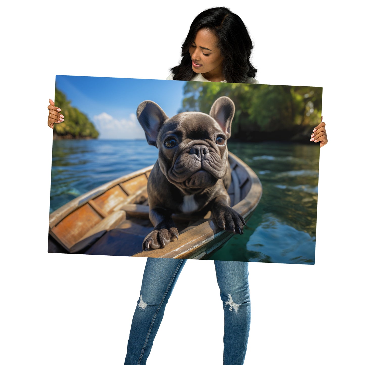 Boating Brindle Metal Print