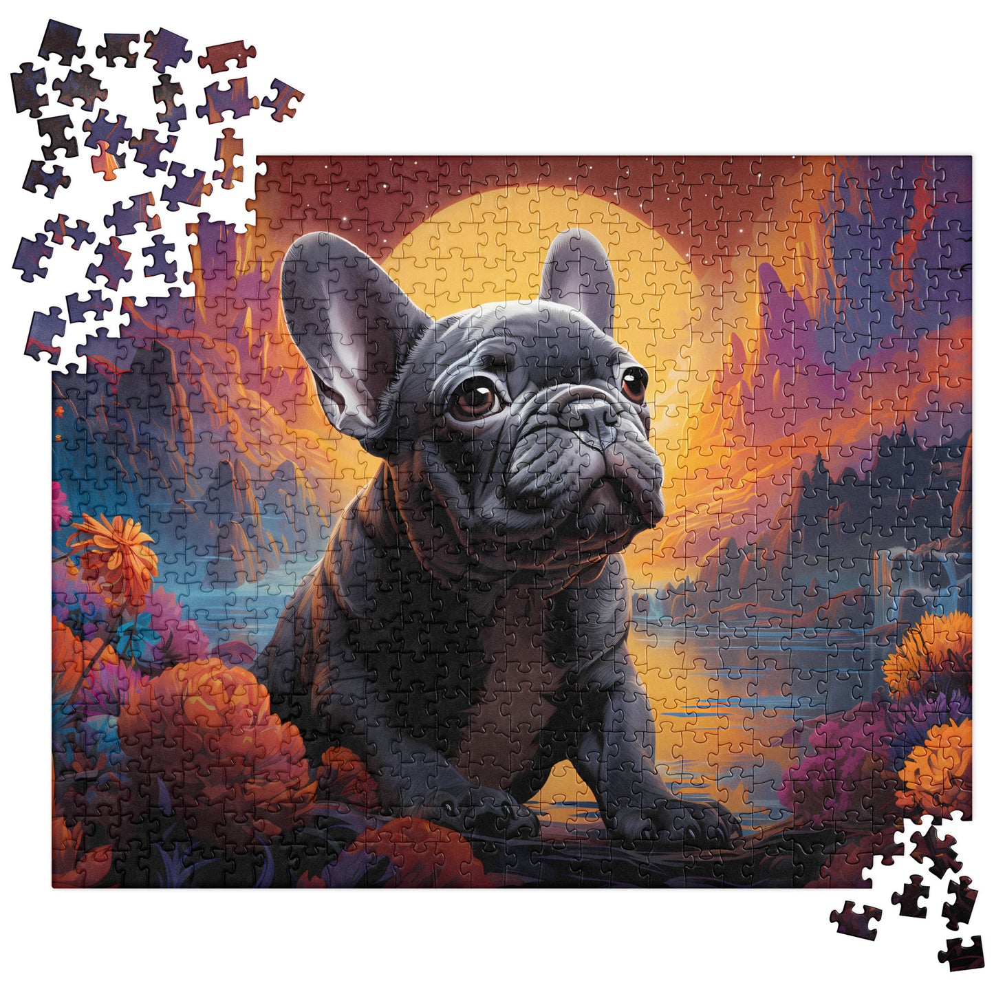 Rising Sun Frenchie - Jigsaw Puzzle