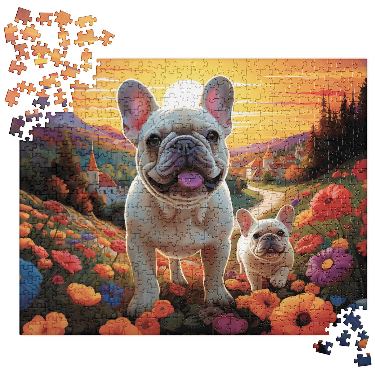 Frenchie Town Jigsaw Puzzle