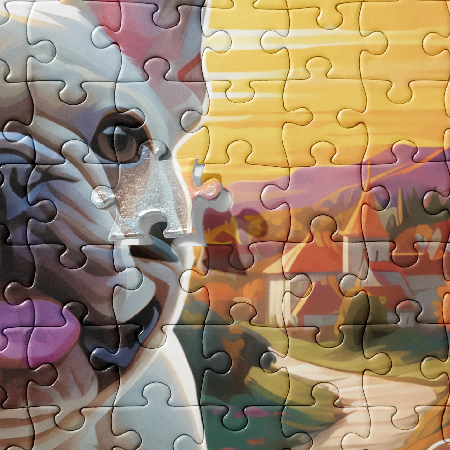 Frenchie Town Jigsaw Puzzle