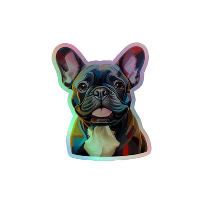 Holographic Frenchie Sticker