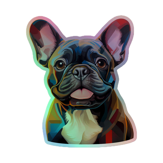 Holographic Frenchie Sticker