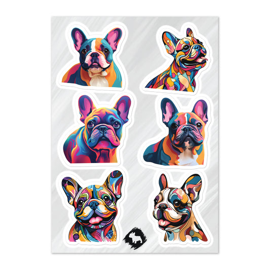 Colored Frenchies Sticker Sheet