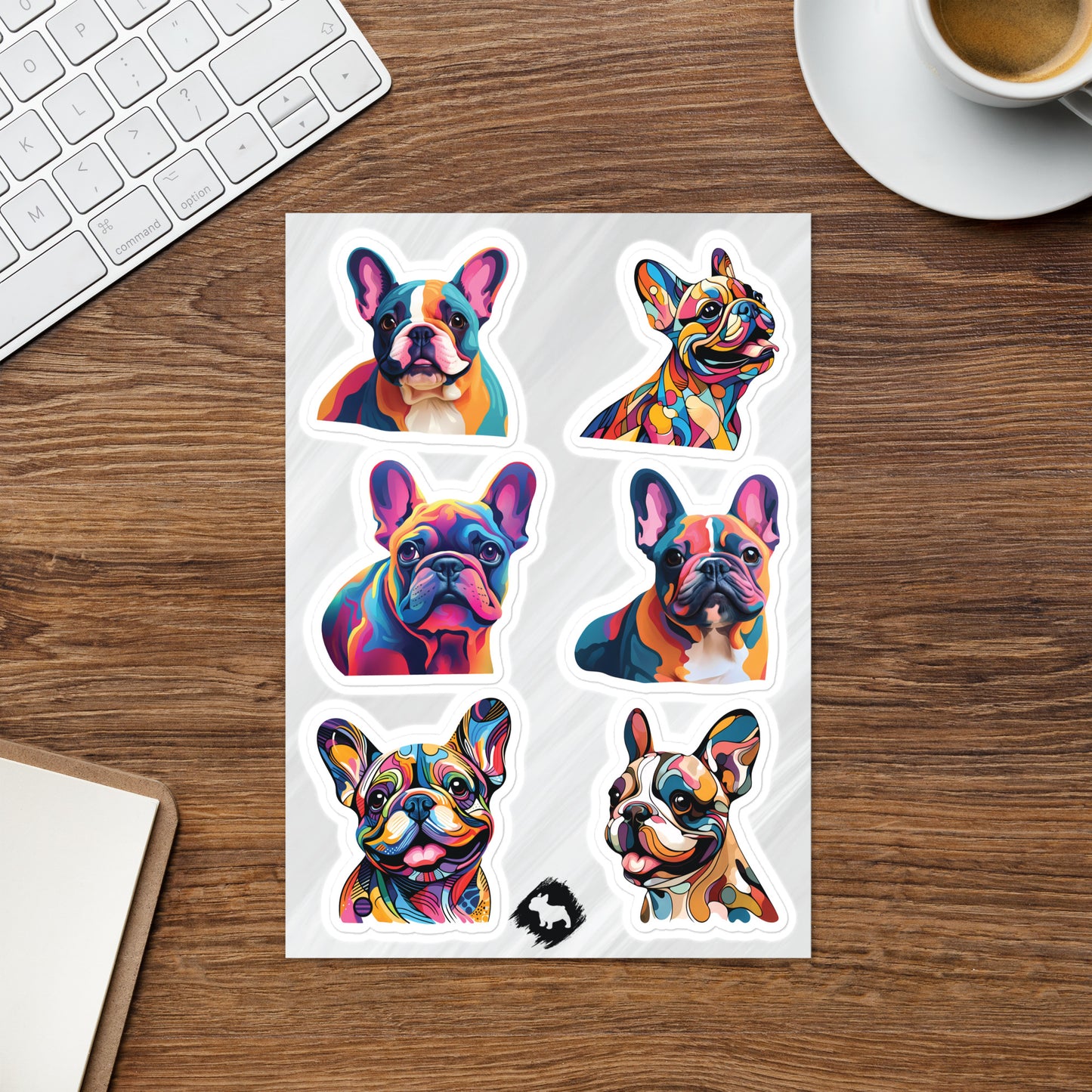 Colored Frenchies Sticker Sheet