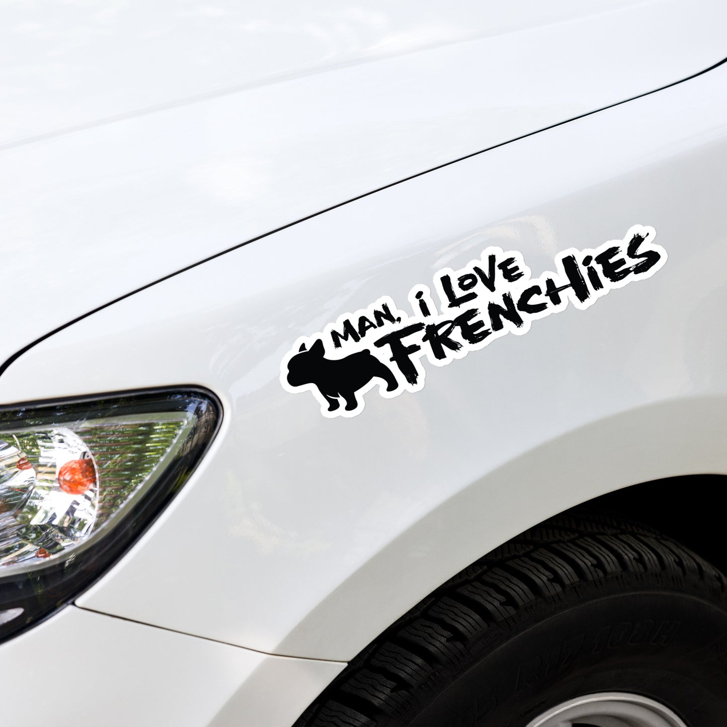 Man, I Love Frenchies Logo Sticker