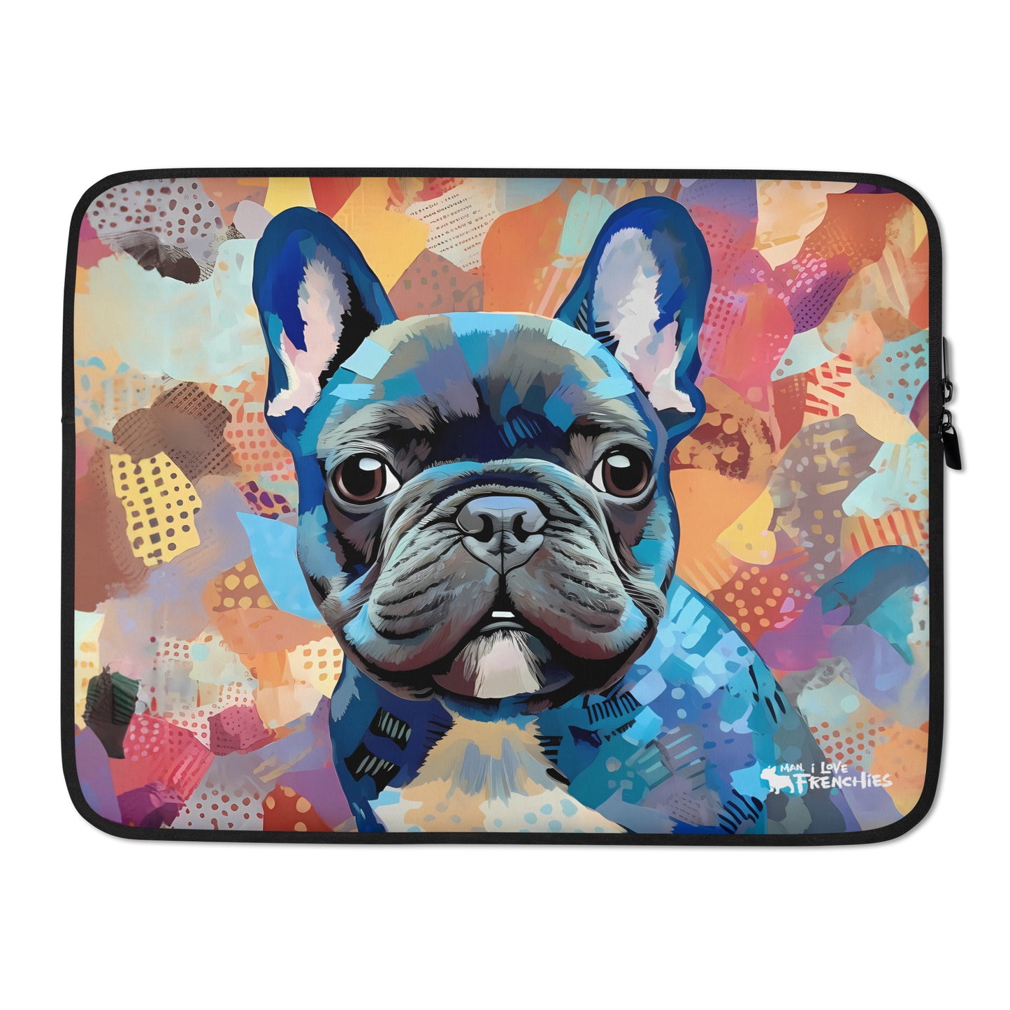 Textile Frenchie Laptop Sleeve