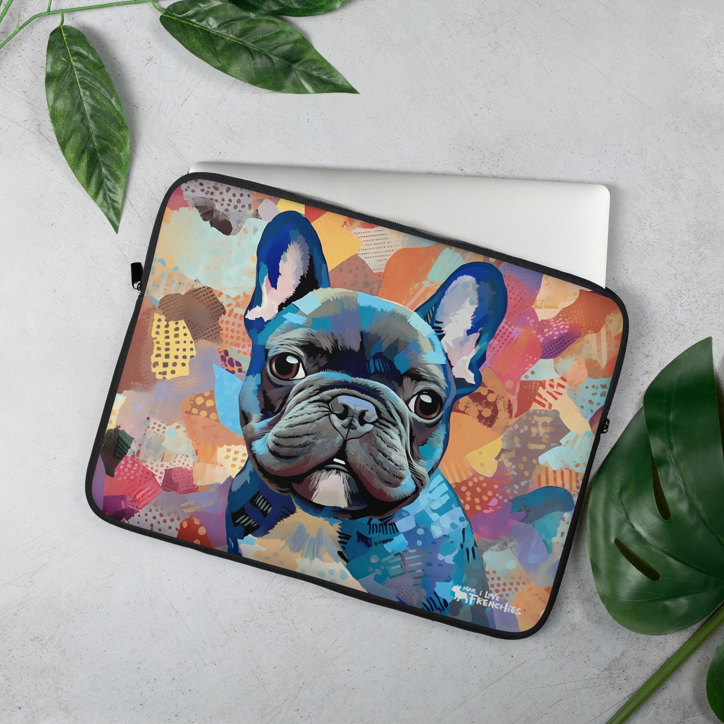 Textile Frenchie Laptop Sleeve