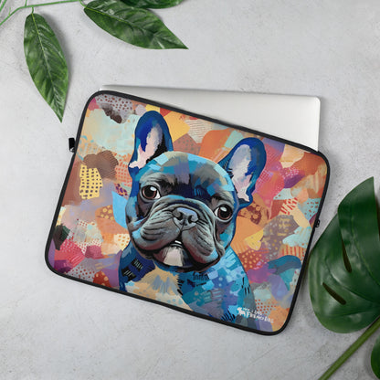 Textile Frenchie Laptop Sleeve