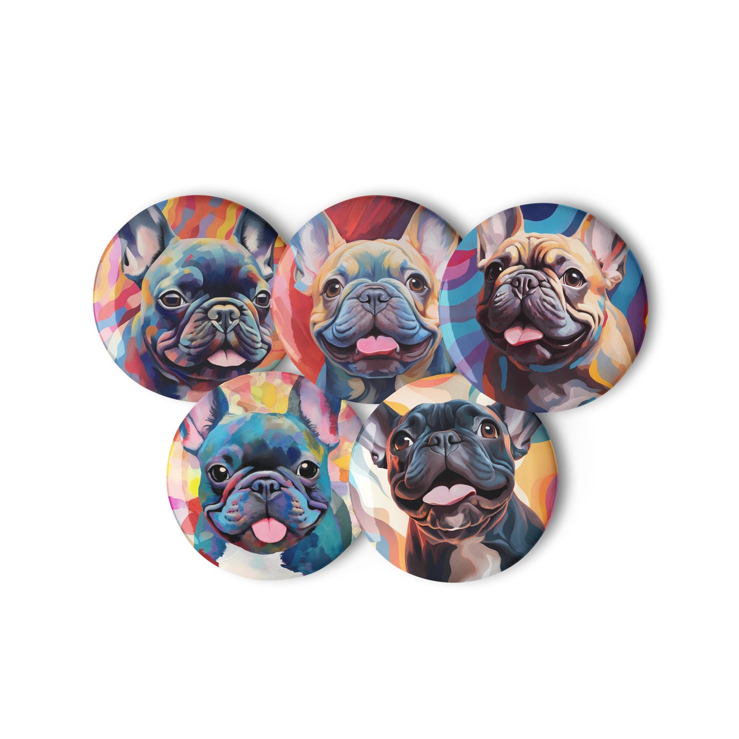 Tongues Out Pin Button Set