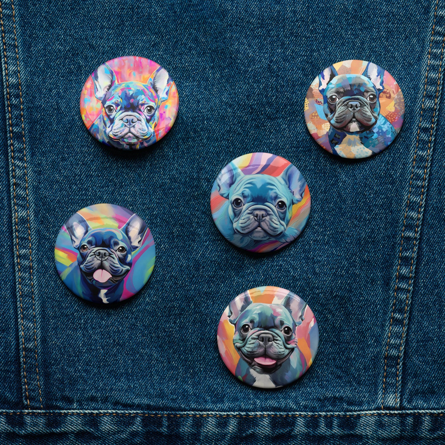 Blue is Beautiful Pin Button Set