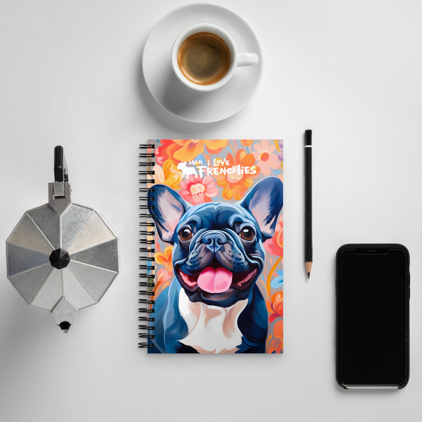 Flowers & Frenchies Notebook