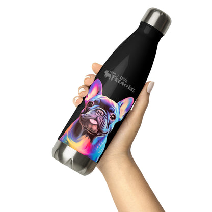 Neon Frenchie 2 - Stainless Steel Water Bottle