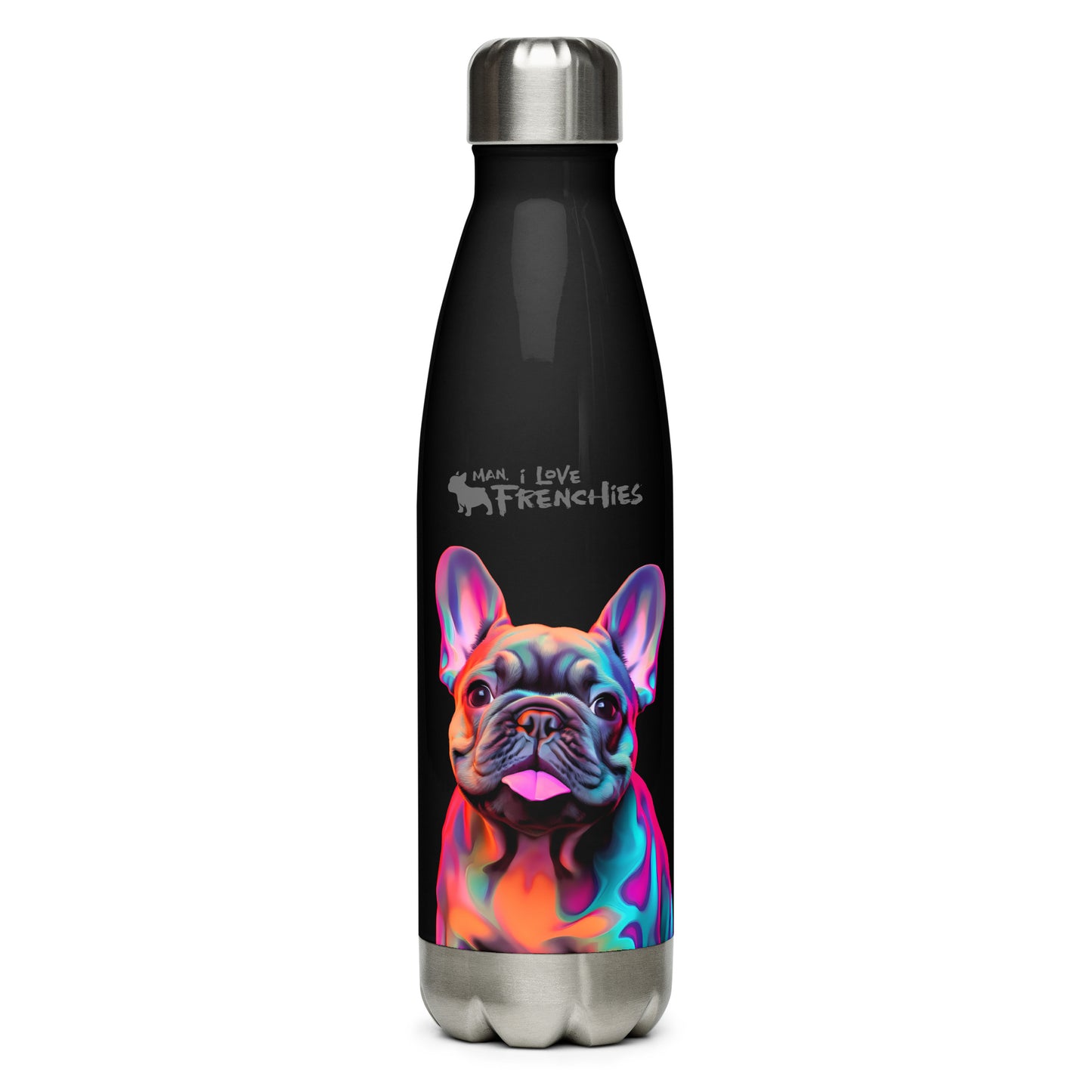 Neon Frenchie - Stainless Steel Water Bottle