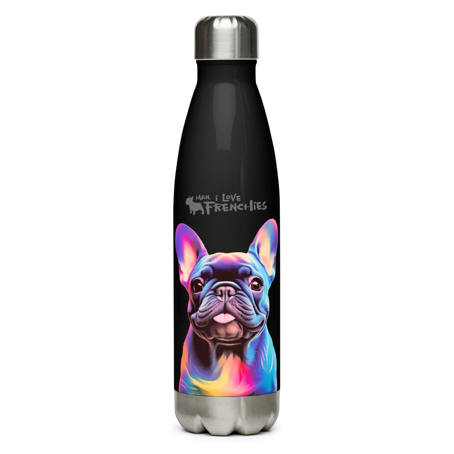 Neon Frenchie 2 - Stainless Steel Water Bottle