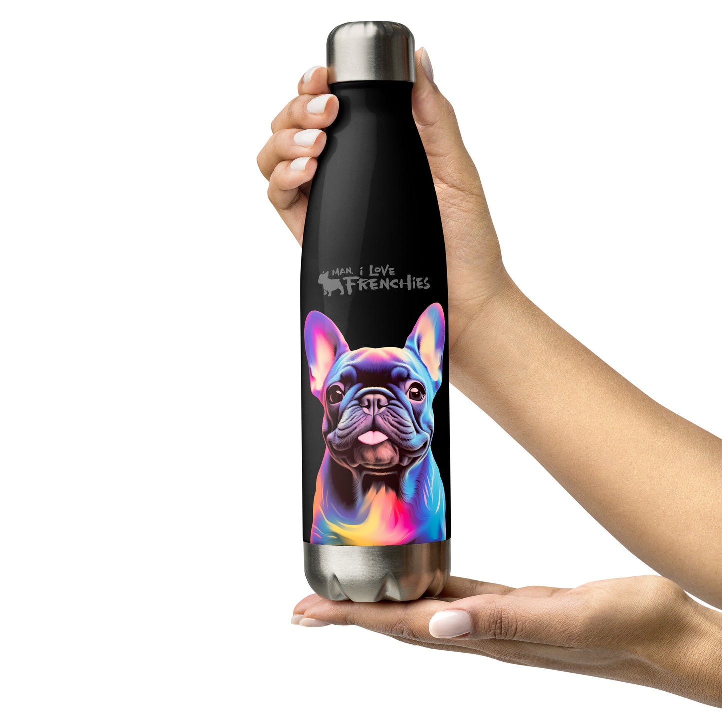 Neon Frenchie 2 - Stainless Steel Water Bottle