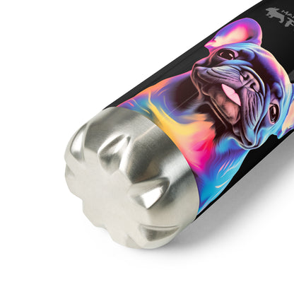 Neon Frenchie 2 - Stainless Steel Water Bottle